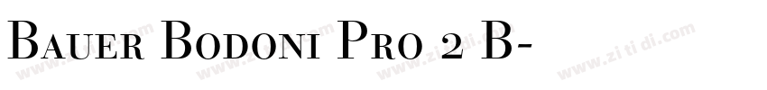 Bauer Bodoni Pro 2 B字体转换